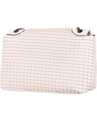 BORSA A TRACOLLA DEVOTA LOMBA TRAPUNTATA BEIGE CON CATENA BEIGE