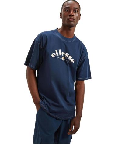 ELLESSE MEN'S NAVY BLUE T-SHIRT WITH CLASSIC LOGO AZUL