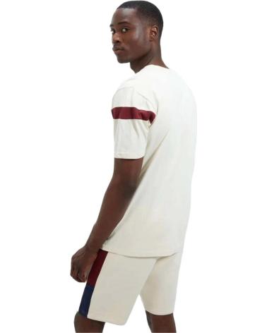 ELLESSE MEN'S BEIGE T-SHIRT WITH HORIZONTAL STRIPES BEIGE
