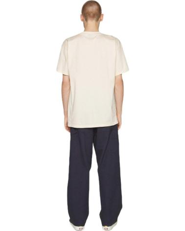 ELLESSE BEIGE T-SHIRT WITH BLUE LOGO PRINT BEIGE