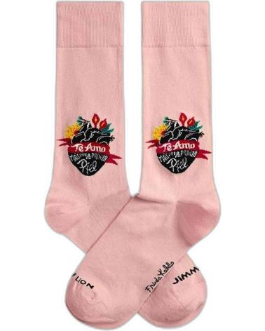JIMMY LION PINK SOCKS WITH DISTINCTIVE DESIGN ROSA