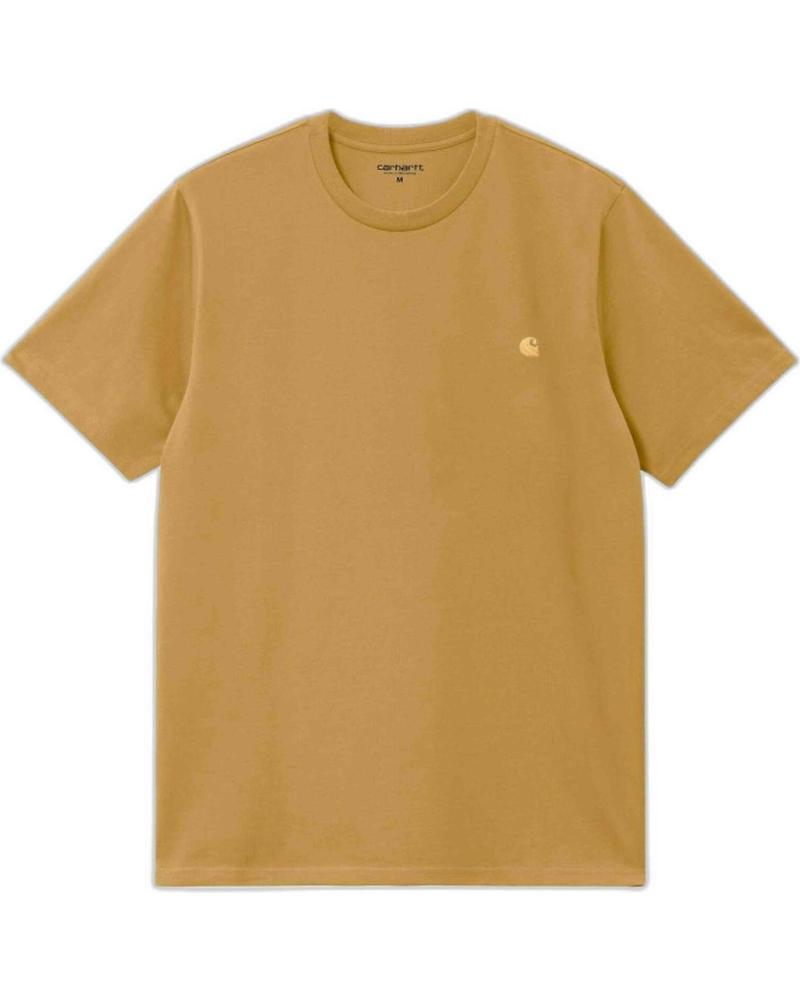CARHARTT MEN'S COTTON T-SHIRT - MUSTARD YELLOW TONE AMARILLO