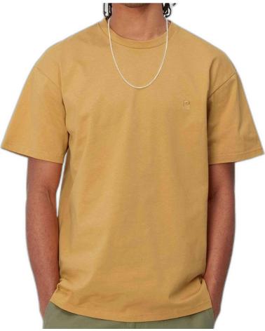 CARHARTT MEN'S COTTON T-SHIRT - MUSTARD YELLOW TONE AMARILLO