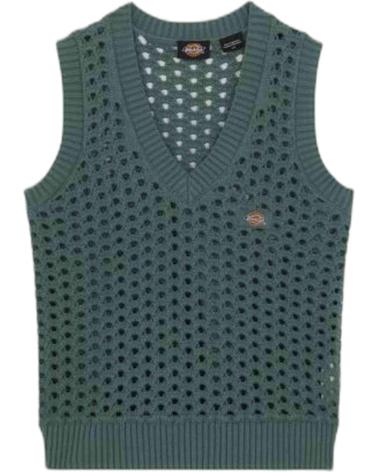 DICKIES PERFORATED KNIT V-NECK VEST - SAGE GREEN BLANCO