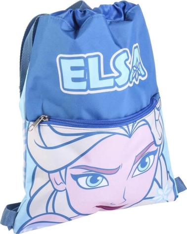 MOCHILA DE CUERDAS INFANTIL ARTESANIA CERDA ELSA FROZEN - AZUL MULTICOLOR