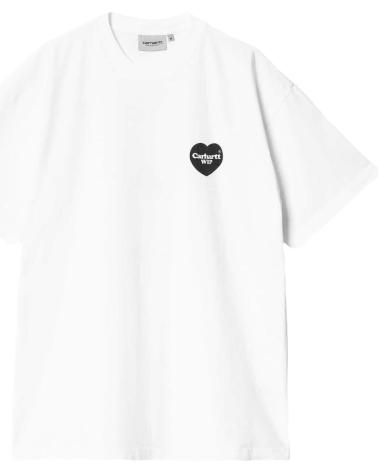 CARHARTT WHITE T-SHIRT WITH HEART PRINT BLANCO