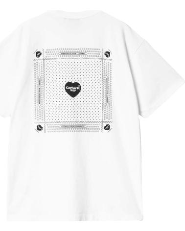 CARHARTT WHITE T-SHIRT WITH HEART PRINT BLANCO
