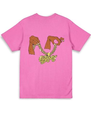 GRIMEY PINK T-SHIRT WITH GRAPHIC PRINT ROSA