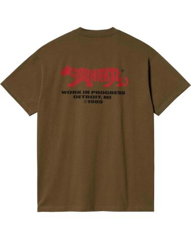T-SHIRT CARHARTT WIP MARRON AVEC LOGO GRAPHIQUE AU DOS MARRóN