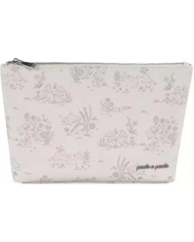 PASITO A PASITO NECESSAIRE / BOLSA DE HIGIENE 'INICIO' EM BEGE COM ESTAMPADO BEIGE