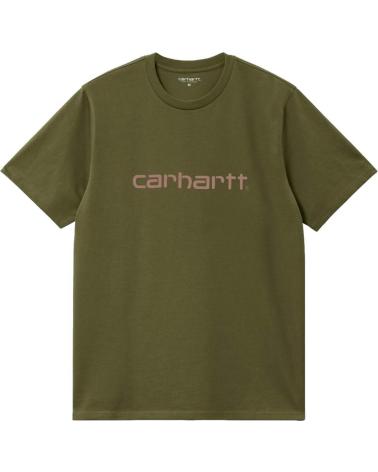 T-SHIRT CARHARTT VERT AVEC IMPRIMÉ FRONTAL VERDE