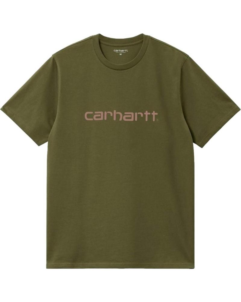T-SHIRT CARHARTT VERT AVEC IMPRIMÉ FRONTAL VERDE
