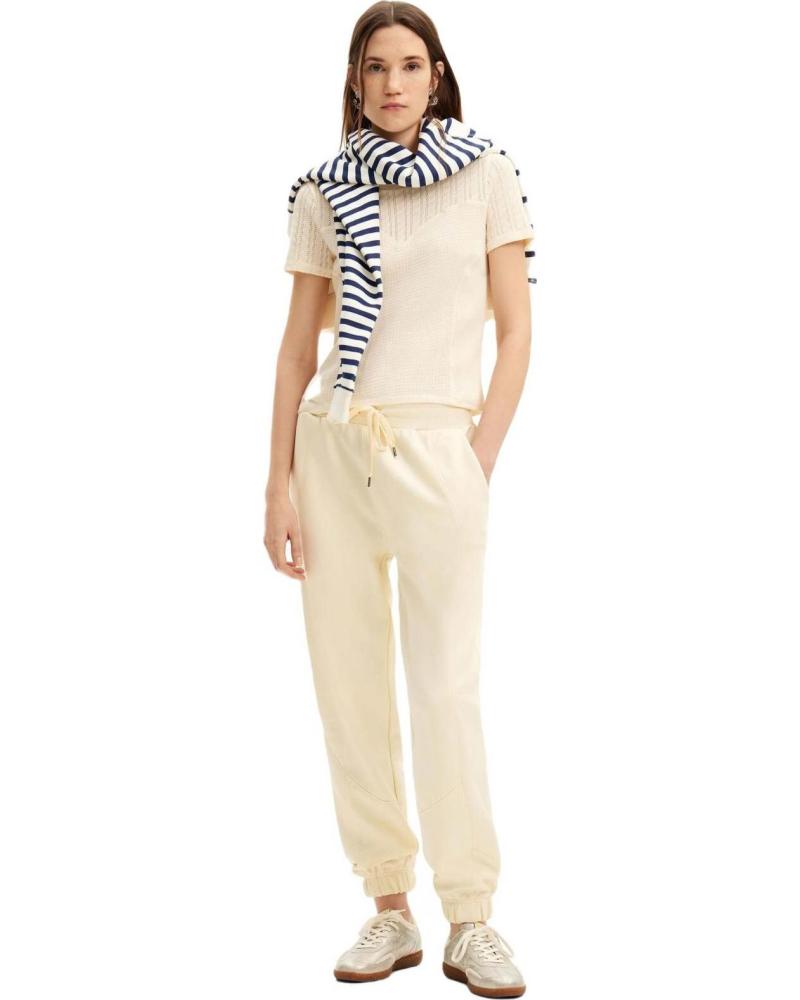 Inicio-DESIGUAL-PANTALONES-LARGOS-EN-COLOR-PARA-MUJER-BEIGE