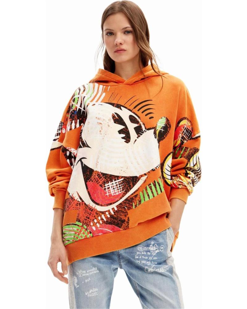 DESIGUAL SUDADERAS EN COLOR PARA MUJER NARANJA