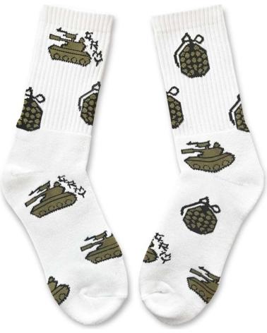 GRIMEY CALCETINES EN COLOR PARA HOMBRE BLANCO