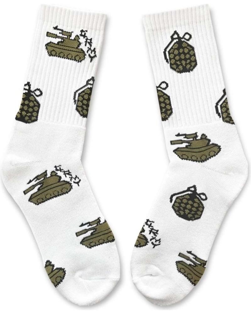 GRIMEY CALCETINES EN COLOR PARA HOMBRE BLANCO