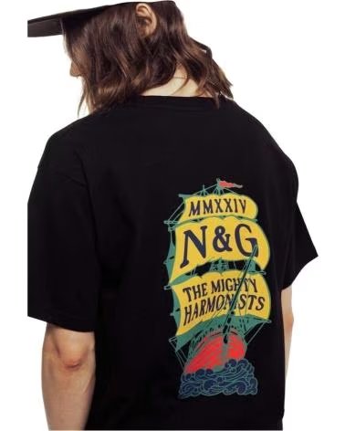 GRIMEY MAGLIETTA A MANICA CORTA GA706-BLK NEGRO