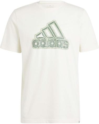 ADIDAS T-SHIRT ROWTH BOS BEIGE LOGO CONTRASTE BEIGE