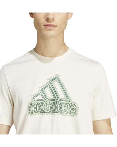 ADIDAS T-SHIRT ROWTH BOS BEIGE LOGO CONTRASTE BEIGE
