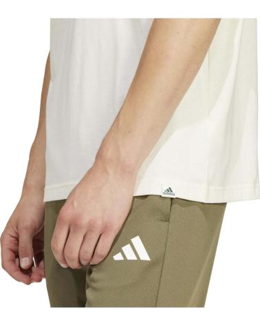 ADIDAS T-SHIRT ROWTH BOS BEIGE LOGO CONTRASTE BEIGE