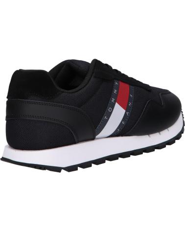 Scarpe sport per Uomo TOMMY HILFIGER EM0EM01081 LEATHER TJM RUNNER BDS BLACK