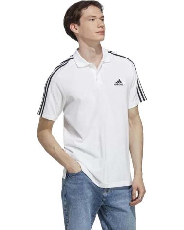 POLO ADIDAS ESSENCIAIS 3 RISCAS BRANCO PARA HOMEM BLANCO