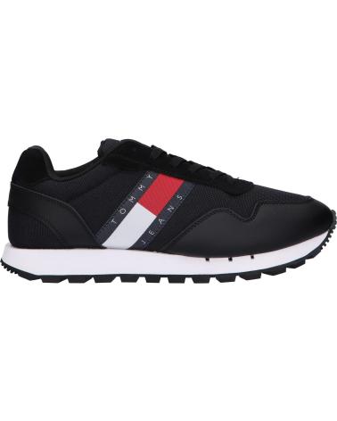 Scarpe sport per Uomo TOMMY HILFIGER EM0EM01081 LEATHER TJM RUNNER BDS BLACK