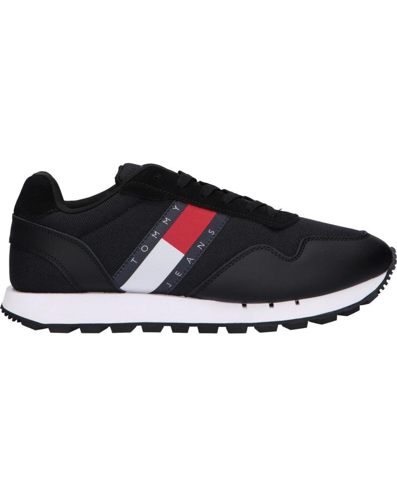 Scarpe sport per Uomo TOMMY HILFIGER EM0EM01081 LEATHER TJM RUNNER BDS BLACK
