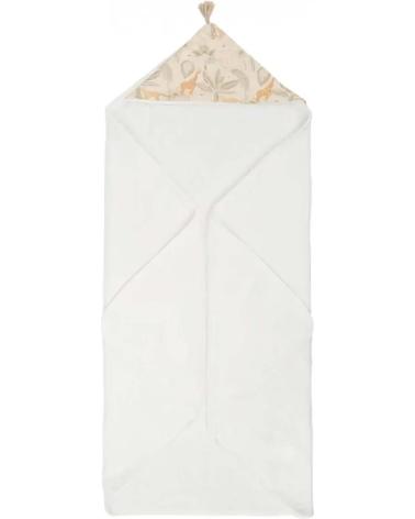 ACCAPPATOIO BAMBINO COIMASA INICIO BEIGE CON CAPPUCCIO E STAMPA ANIMALE BEIGE