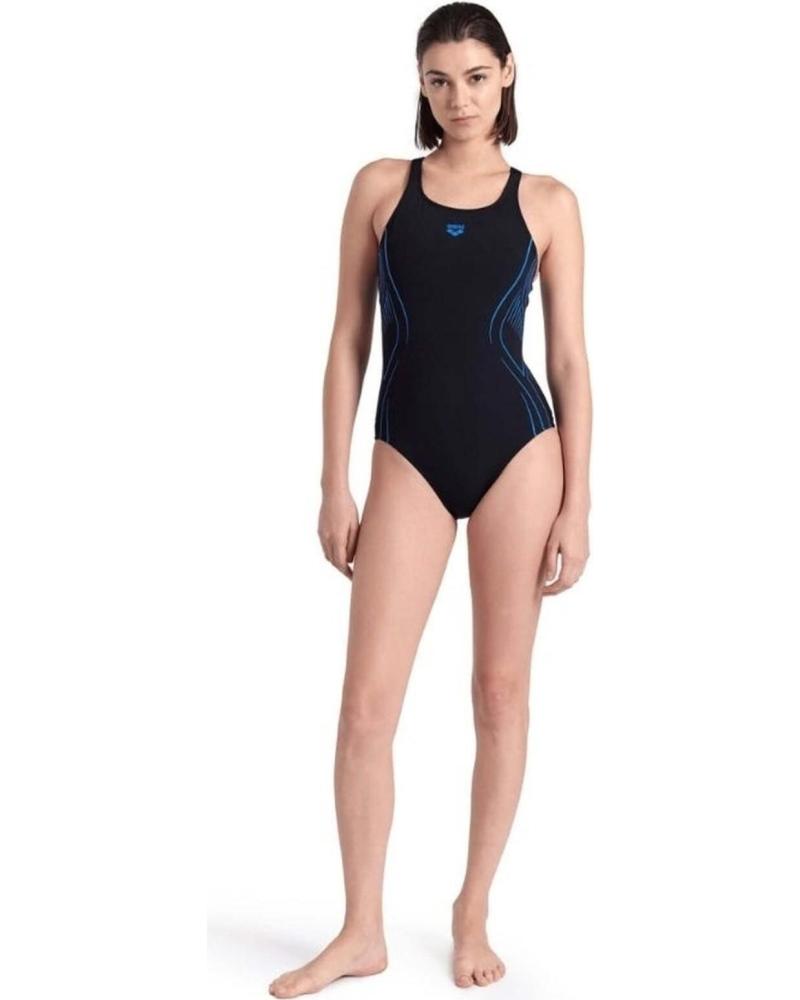 MAILLOT DE BAIN ARENA FEMME NOIR DÉTAILS BLEUS MULTICOLOR