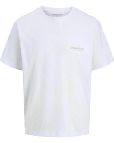 JACK AND JONES CAMISETA JCOUUNION BACK PRINT TEE CREW BRIGHT WHITE BLANCO