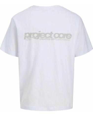 JACK AND JONES CAMISETA JCOUUNION BACK PRINT TEE CREW BRIGHT WHITE BLANCO