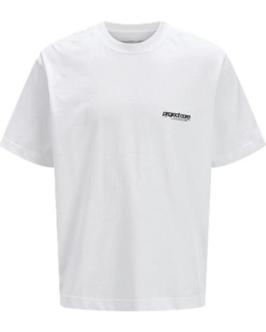 T-SHIRT JACK & JONES JCOUUNION ESTAMPADO TRASEIRO GOLA REDONDA BRANCA BLANCO