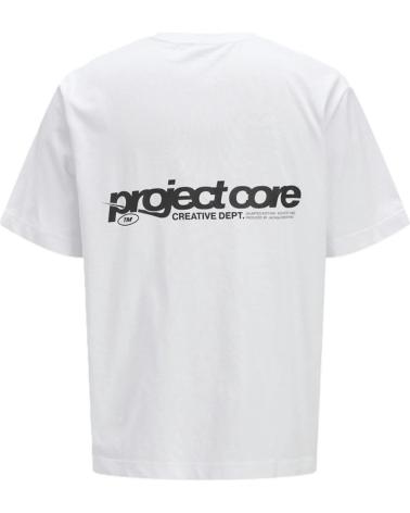 T-SHIRT JACK & JONES JCOUUNION ESTAMPADO TRASEIRO GOLA REDONDA BRANCA BLANCO
