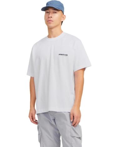 T-SHIRT JACK & JONES JCOUUNION ESTAMPADO TRASEIRO GOLA REDONDA BRANCA BLANCO