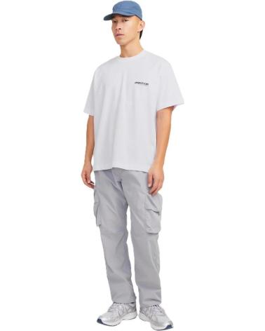 T-SHIRT JACK & JONES JCOUUNION ESTAMPADO TRASEIRO GOLA REDONDA BRANCA BLANCO