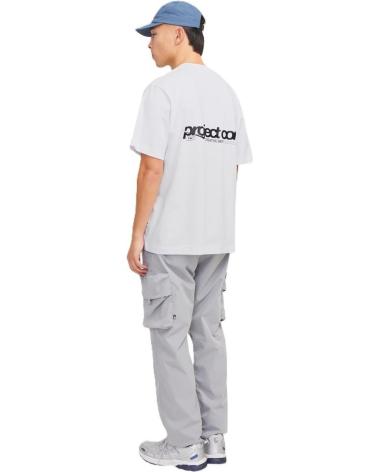 T-SHIRT JACK & JONES JCOUUNION ESTAMPADO TRASEIRO GOLA REDONDA BRANCA BLANCO