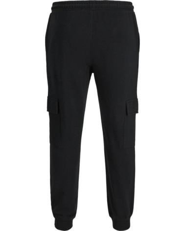 CALÇAS DE MOLETOM CARGO JACK & JONES PRETAS NEGRO
