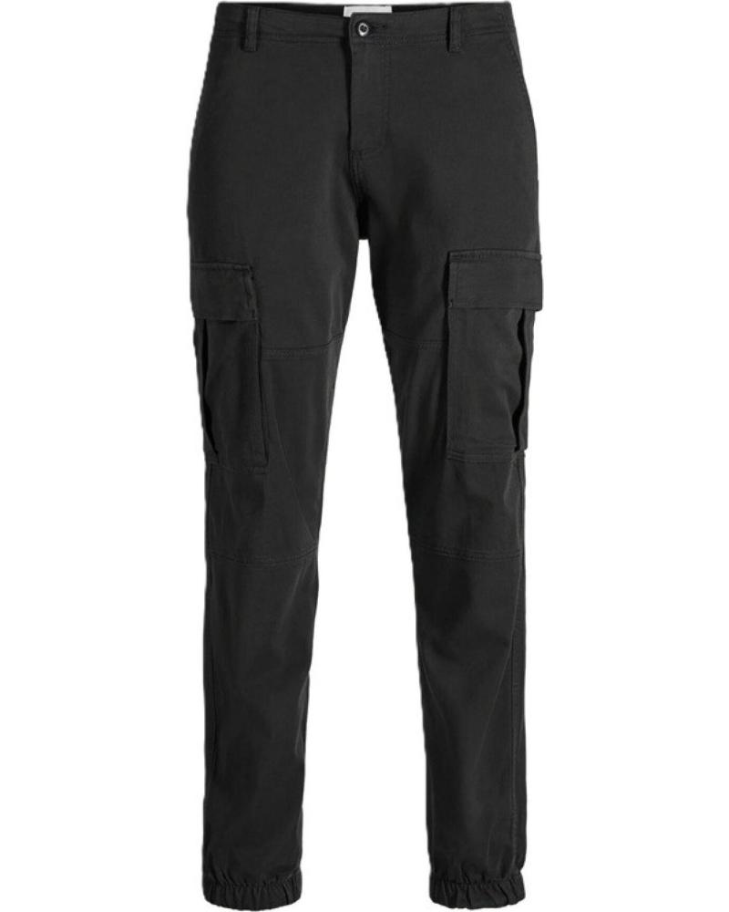 JACK AND JONES PANTALON CARGO JACK JONES JPSTKANE JONNIE CUFFED BLACK NEGRO