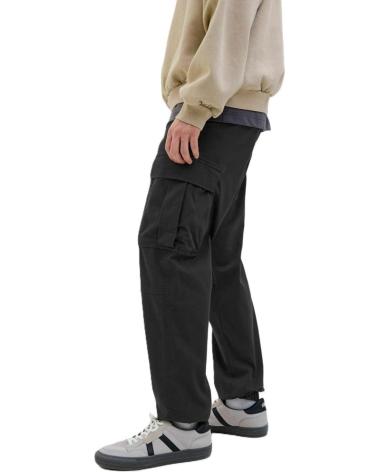JACK AND JONES PANTALON CARGO JACK JONES JPSTKANE JONNIE CUFFED BLACK NEGRO