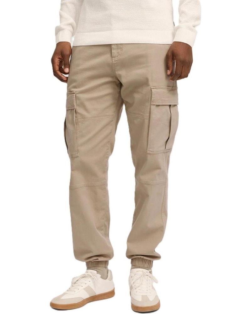 JACK AND JONES PANTALON CARGO JACK JONES JPSTKANE JONNIE CUFFED CROCKERY-BE BEIGE
