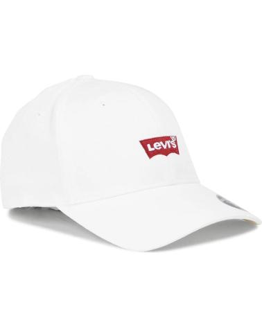 BONÉ DE BEISEBOL LEVIS CLÁSSICO BRANCO COM LOGOTIPO BATWING PARA HOMEM BLANCO