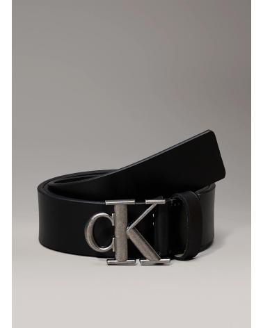 CINTURA CALVIN KLEIN MONOGRAM BUCKLE 35MM NERA NEGRO