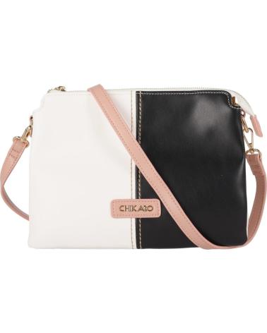 BORSA A TRACOLLA CHIKA10 TIKI 02 BICOLORE NERO BIANCO NEGRO-BLACK