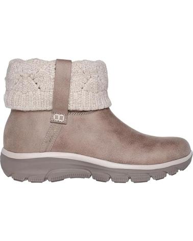 SKECHERS BOTINES PLANOS MUJER SLIP-INS RELAXED FIT TAUPE MARRóN