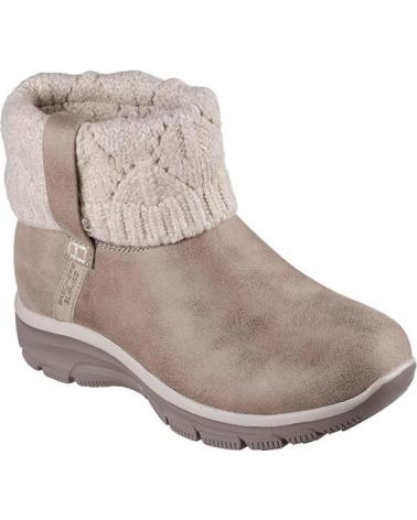 SKECHERS BOTINES PLANOS MUJER SLIP-INS RELAXED FIT TAUPE MARRóN