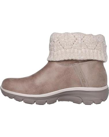 SKECHERS BOTINES PLANOS MUJER SLIP-INS RELAXED FIT TAUPE MARRóN