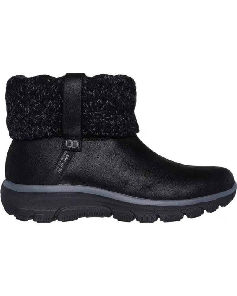 SKECHERS BOTTINE SLIP-INS RELAXED FIT NOIR NEGRO