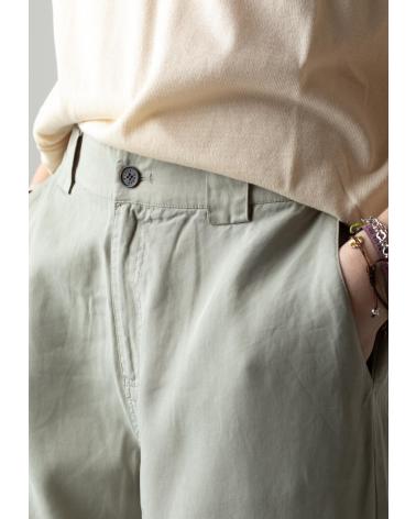 YERSE STRAIGHT TROUSERS WITH ZIP AND BUTTONS - REF. 42816017, GREEN VERDE