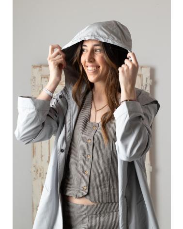 YERSE - 42601033 - PARKA REPELENTE AL AGUA CON CAPUCHA - MUJER GRIS